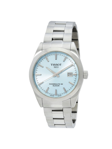 Tissot  Gentleman Powermatic 80 Automatic Ice Blue Dial Watch image 0