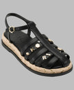 [AT DELHI] KARL LAGERFELD Chaselyn Fisherman Espadrille - Black image 1