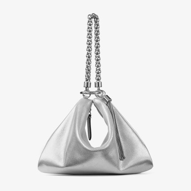 JIMMY CHOO Callie Metallic Leather Clutch Bag image 7