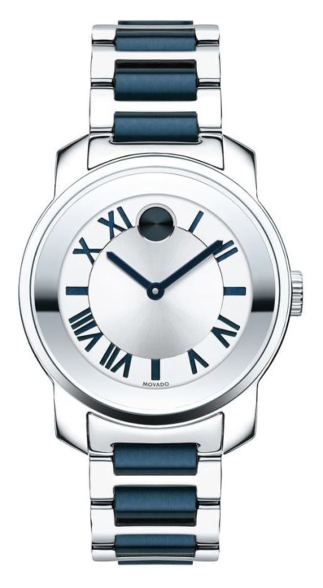 [AT DELHI] MOVADO Bold Silver Dial Two Tone Steel Strap Watch image 0