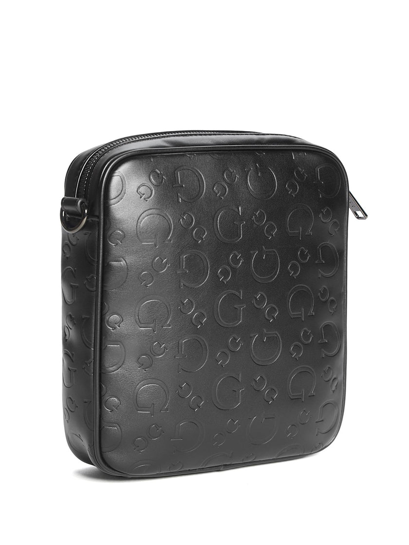 Guess Gio Logo Top-Zip Crossbody - Black image 2