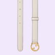 GUCCI Blondie thin White Leather Belt image 1