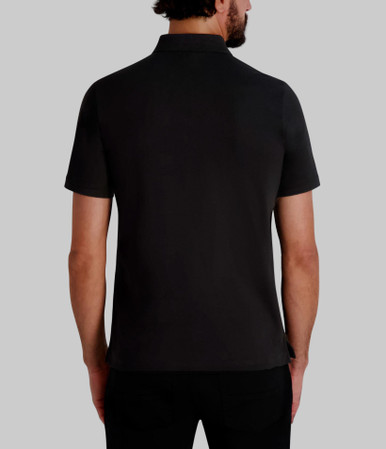 KARL LAGERFELD pique 3 button polo with karl image 1