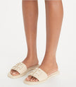 TORY BURCH Double T Sport Slide - dulce de leche / gold (Arriving In Delhi) image 1