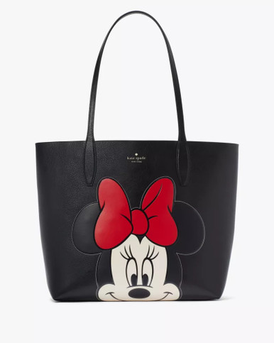 Kate Spade Disney X New York Reversible Minnie Large Tote - Black Multi (Arriving In Delhi ) image 3