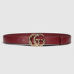 GUCCI Gg Marmont Thin Belt - Red - 65 image