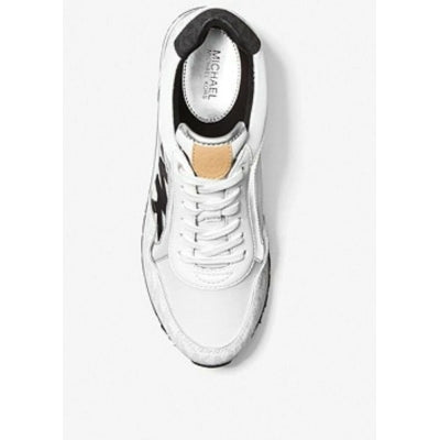 [ At India ] MIKHAEL KORS Women's Maddy Logo Trainer Sneakers Bright White