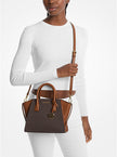 MICHAEL KORS Avril Small Logo and Leather Satchel image 1