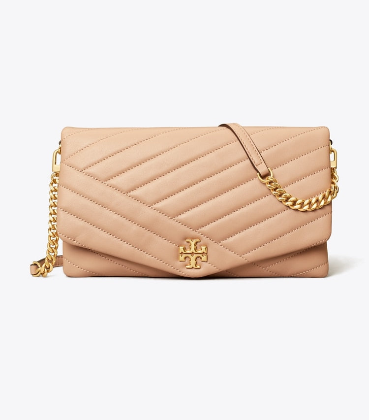 [AT DELHI] TORY BURCH Kira Chevron Clutch - Devon Sand image 0