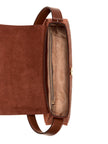 Guess Avelina Rhinestone Logo Shoulder Bag - Brown image 3