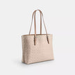 COACH Mollie Tote Bag In Signature  Canvas - Silver/Sand/Taupe image 3