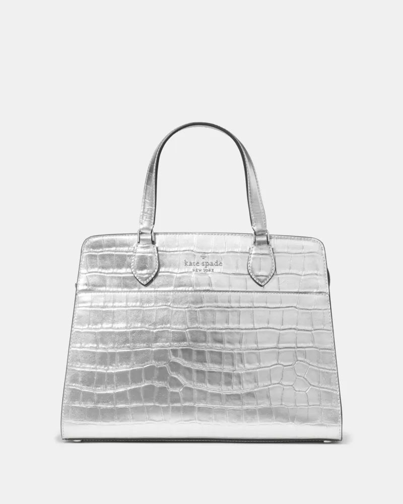 KATE SPADE Madison Metallic Croc Embossed Medium Satchel image 0