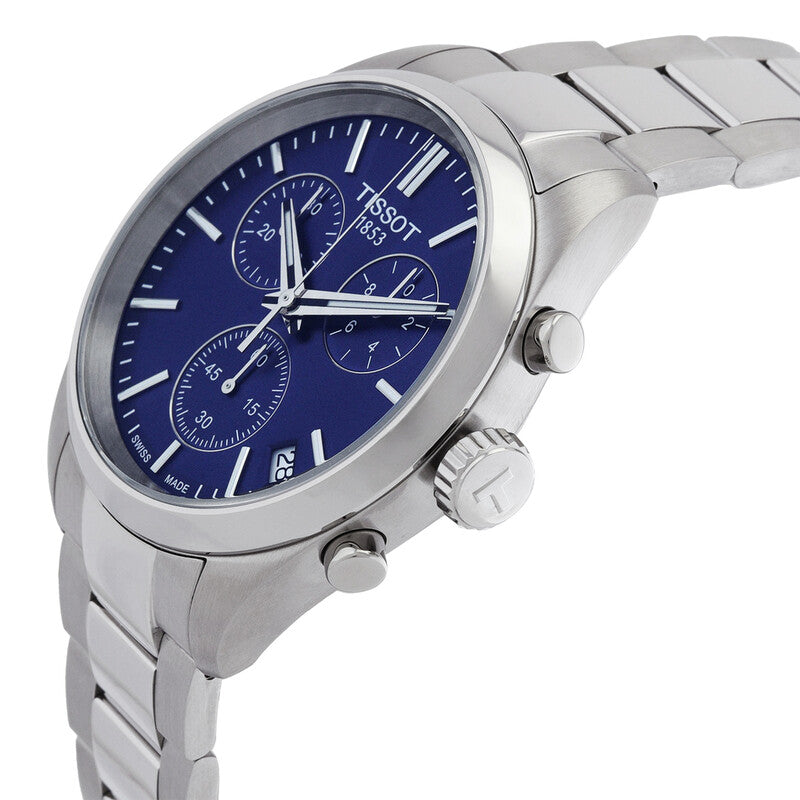 TISSOT PR 100 Chronograph Quartz Blue Dial Men's Watch T1504171104100 image 1