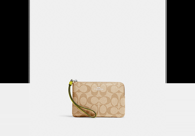 Corner Zip Wristlet In Signature Canvas image 64