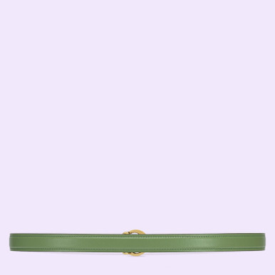 GUCCI Blondie thin Green Leather Belt image 0
