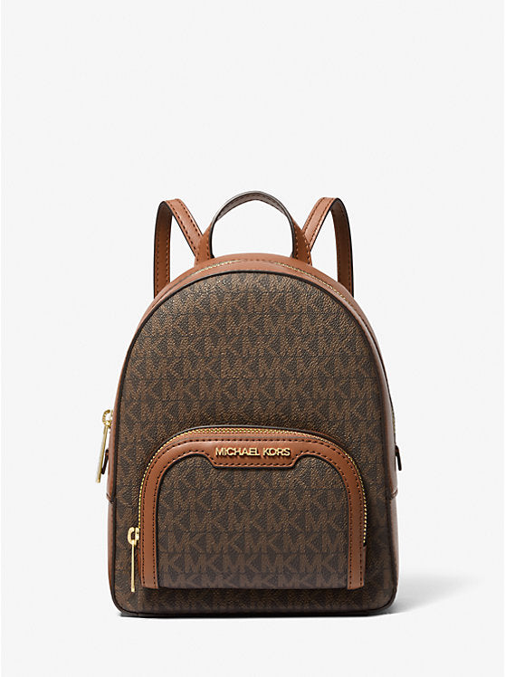 MICHAEL KORS Jaycee Extra-Small Signature Logo Backpack - Brown image 0