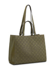 Guess Forber Perforated Logo Carryall - Green image 1