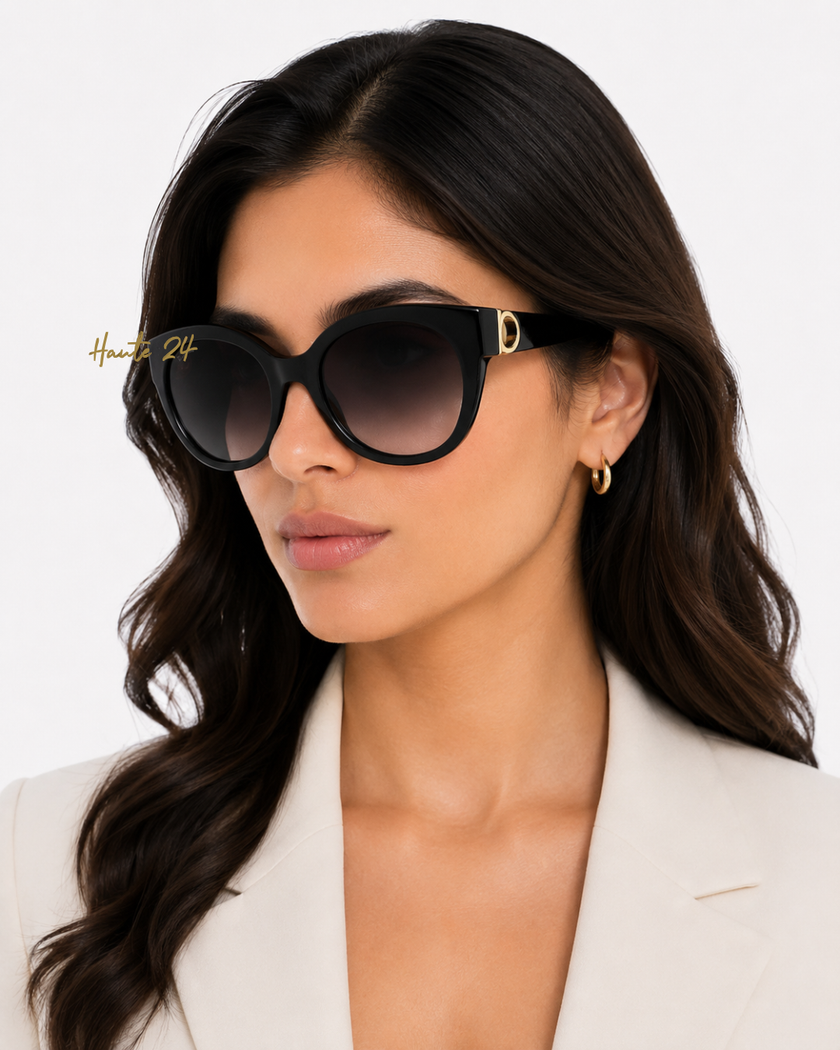 FERRAGAMO Salvatore Grey Cat Eye Ladies Sunglasses