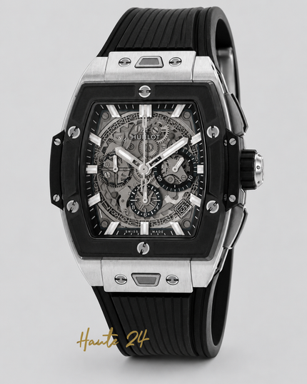 [BRAND NEW]HUBLOT Spirit Of Big Bang Chronograph Automatic Silver Dial 642.NM.0170.RX 42MM