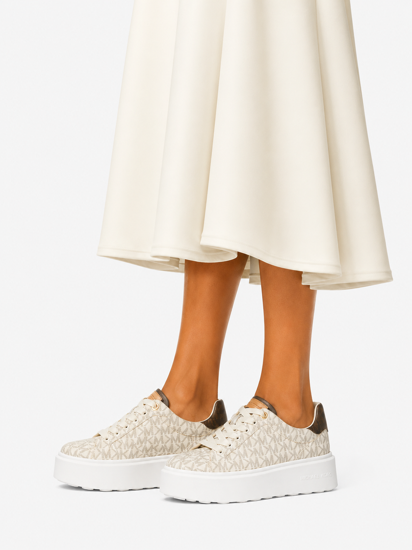 MICHAEL KORS Romey Two-Tone Logo Platform Sneaker