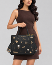 KARL LAGERFELD Maybelle Satchel With Pins - Black