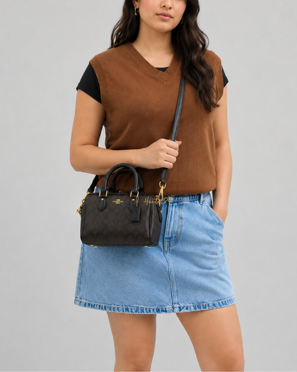 COACH Mini Rowan Crossbody Bag In Signature Canvas
