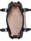 Guess Jeanine Faux-Pearl Charm Satchel - Black image 3