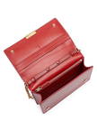 VERSACE Greca Goddess Leather Wallet-On-Chain - Parade Red image 0
