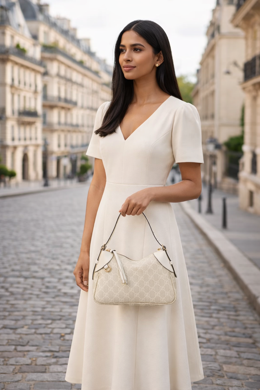 GUCCI GG Emblem Small Shoulder Bag in Canvas image 0