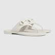 GUCCI Women's  Thong Sandals With Horsebit - White - 36 image
