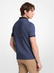 MICHAEL KORS  Greenwich Signature Logo Print Cotton Polo Shirt - Midnight image 1