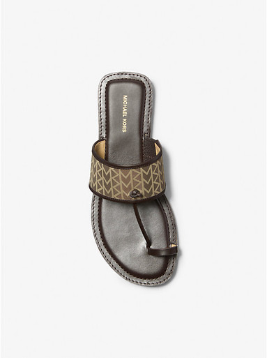 MICHAEL KORS Ashtin Mk2000 Logo Jacquard Sandal - Natural image 1