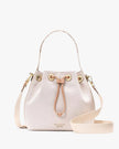 KATE SPADE Kip Canvas Bucket Bag - Light Fawn Multi image 0