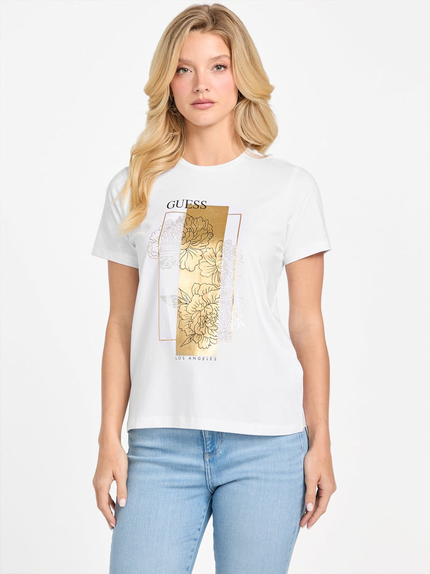 GUESS Floriana Flower Tee - White image 0