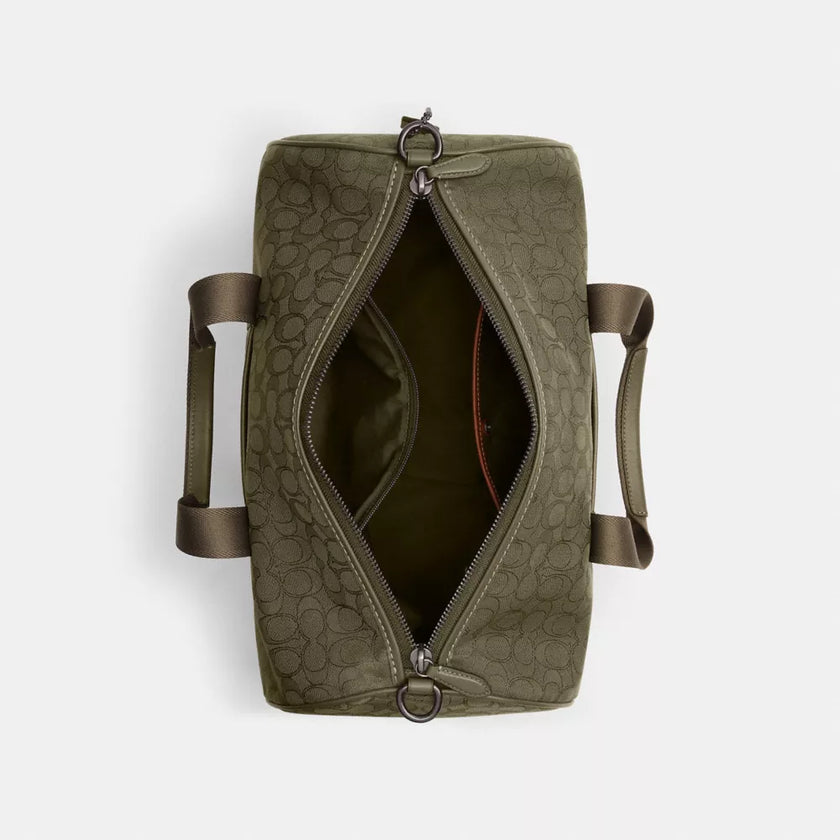 COACH Theo Duffle In Signature Jacquard - Olive Drab image 2