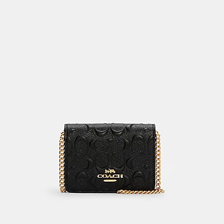 COACH Mini Wallet On A Chain In Signature Leather (@Delhi Studio) image 1