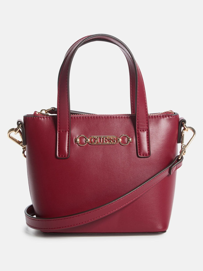 Guess Avelina Faux-Leather Mini Tote - Red image 0