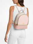 MICHAEL KORS Rhea Medium Color-Block Signature Logo Backpack - Pwd Blsh Mlt image 1