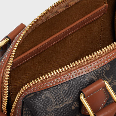 CELINE Small Boston In Triomphe Canvas And Calfskin (@Delhi Studio) image 2