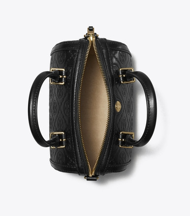 TORY BURCH Petite T Monogram Leather Barrel Bag image 1
