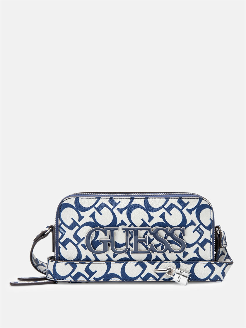 Guess Reinee Mini Double-Zip Crossbody - Blue image 0