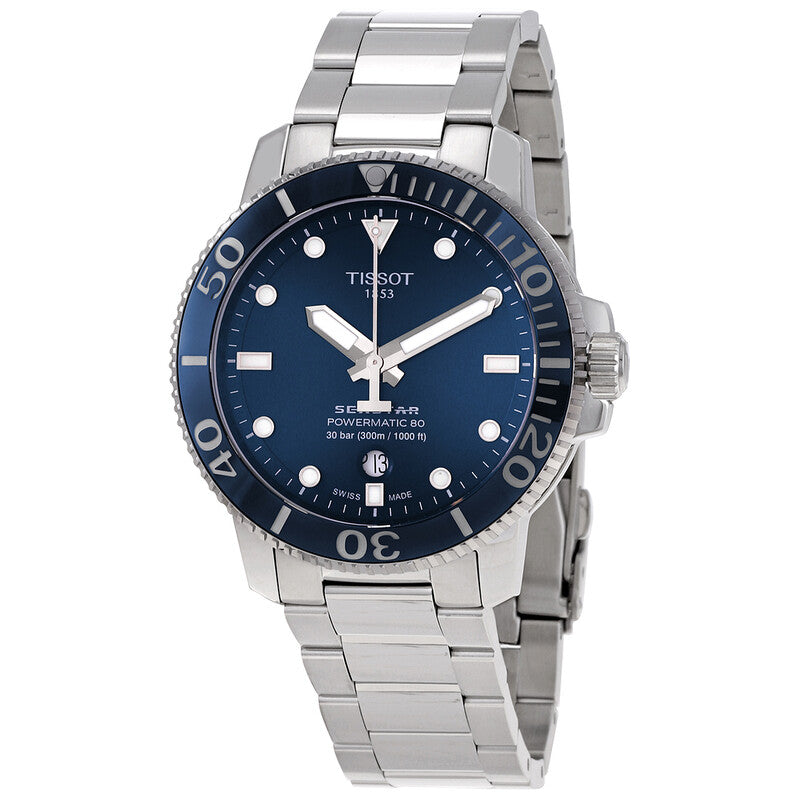 TISSOT   SEASTAR 1000 POWERMATIC 80 Automatic Blue Dial Men's Watch image 0