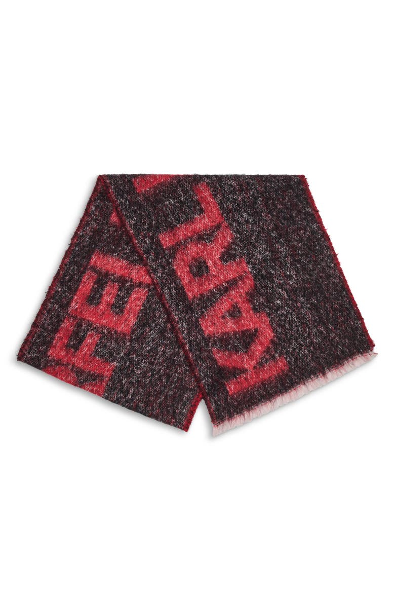 KARL LAGERFELD Logo Fluffy Blanket Scarf - Admiral Red (Arriving In Delhi) image 2