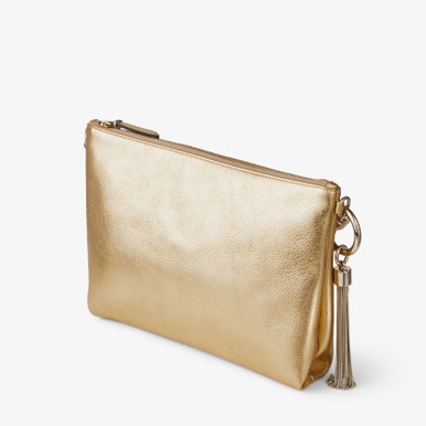 JIMMY CHOO Callie Metallic Leather Clutch Bag image 3