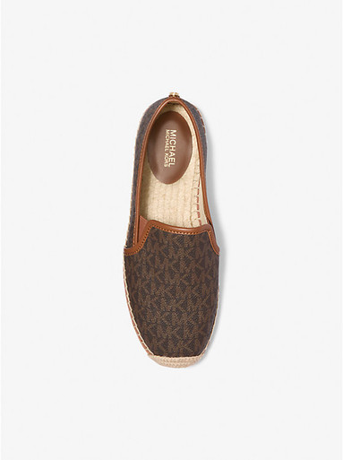 MICHAEL KORS  Hastings Signature Logo Slip-On Espadrille - Brown (@Delhi Studio) image 1