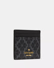 KATE SPADE Spade Flower Small Slim Card Holder - Black (Arriving In Delhi) image 1