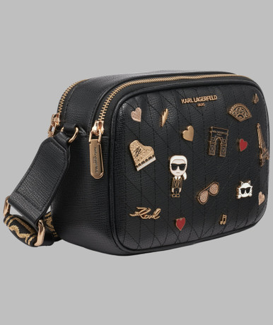 KARL LAGERFELD Maybelle Camera Crossbody Black image 1
