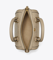 TORY BURCH Petite T Monogram Leather Barrel Bag - Fresh clay image 2