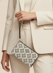 [AT DELHI] Kate Spade Lucy Spade Flower Small L-Zip Wristlet - Black Multi image 0
