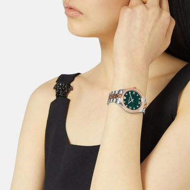 VERSACE Hellenyium Quartz Green Dial Ladies Watch image 2